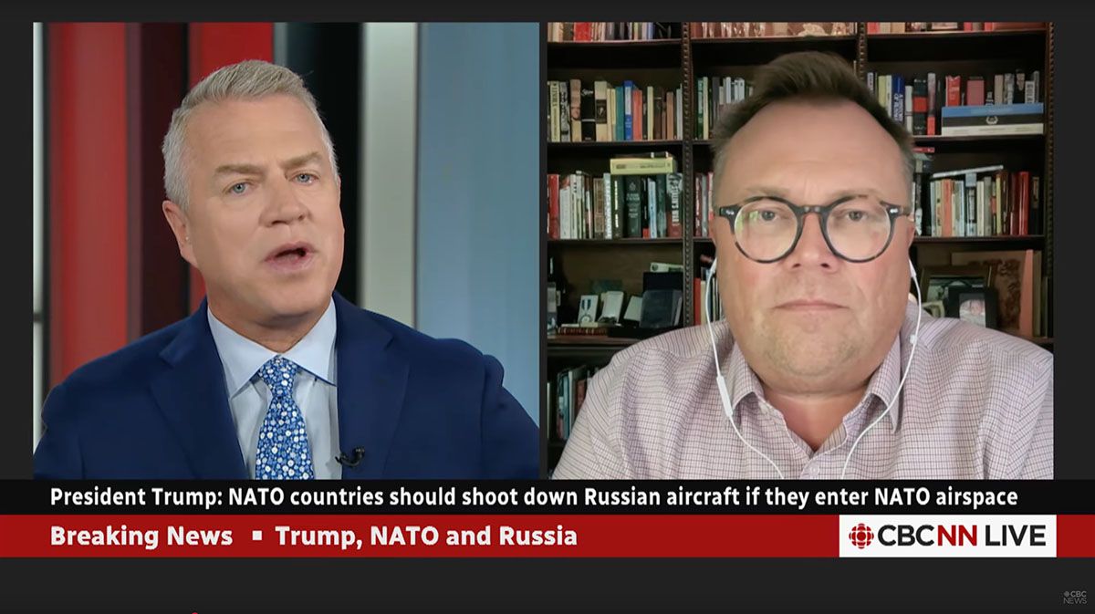 Kolga Speaks To CBC News About Russian Aircraft in NATO Airspace