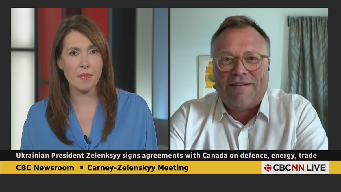 Speaking about the Canada-Ukraine Defence Agreement on CBC News, Sept 12, 2026